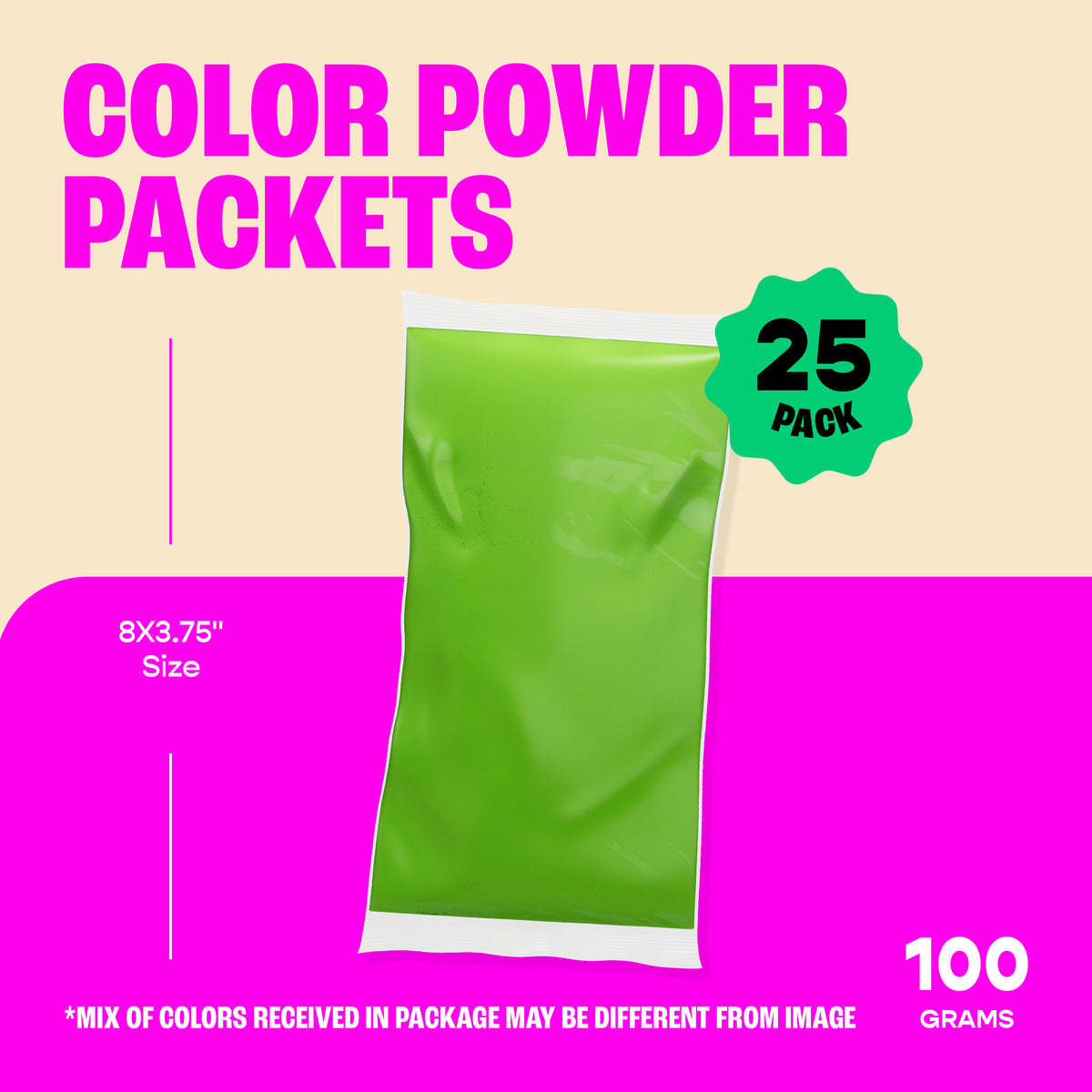 Holi poeder paars 100 gram | Fun en Feest