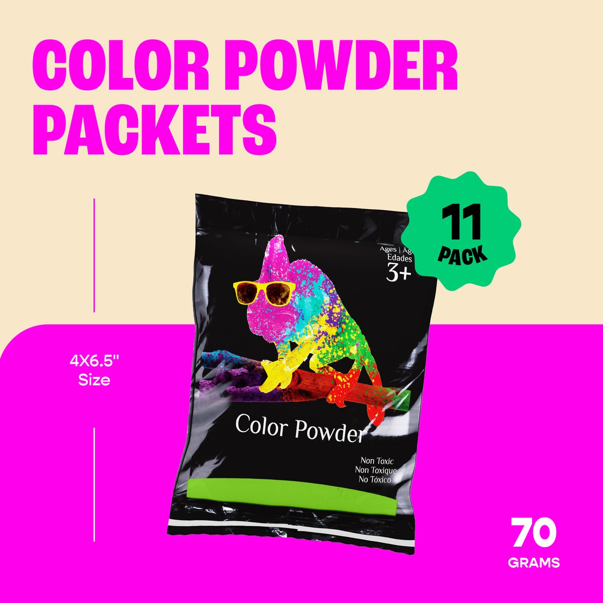 70g Color Powder Pack – 10 Pack + Bonus | Chameleon Colors