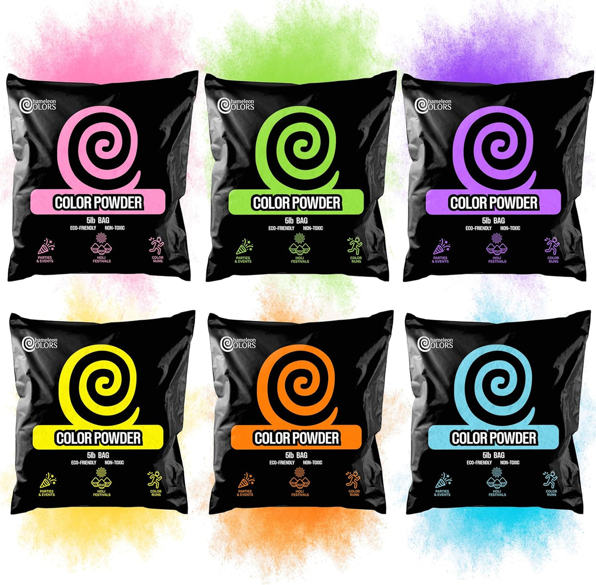 Bulk Color Powder – 6 Bags x 5 lbs (30 lbs) | Chameleon Colors