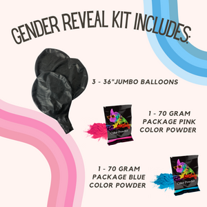 Gender Reveal - Balloon Pop Kit - Chameleon Colors