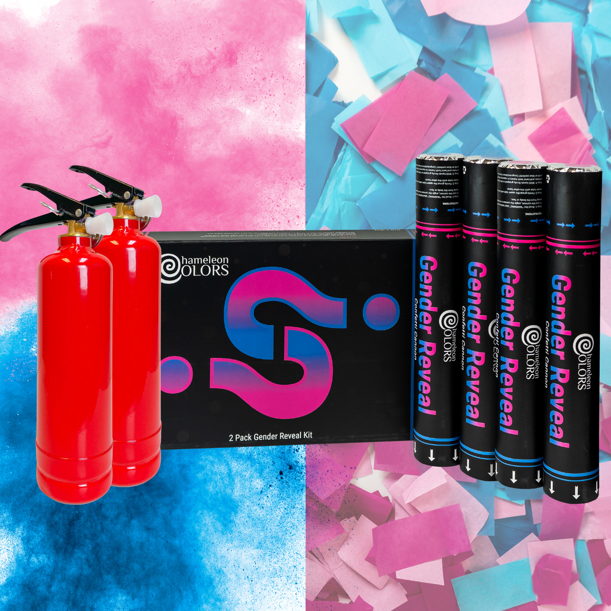 Pink Gender Reveal Smoke Cannon with Confetti – Balloon Paper Party