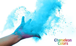 Chameleon colors Gender Reveal Color Powder Baby Blue