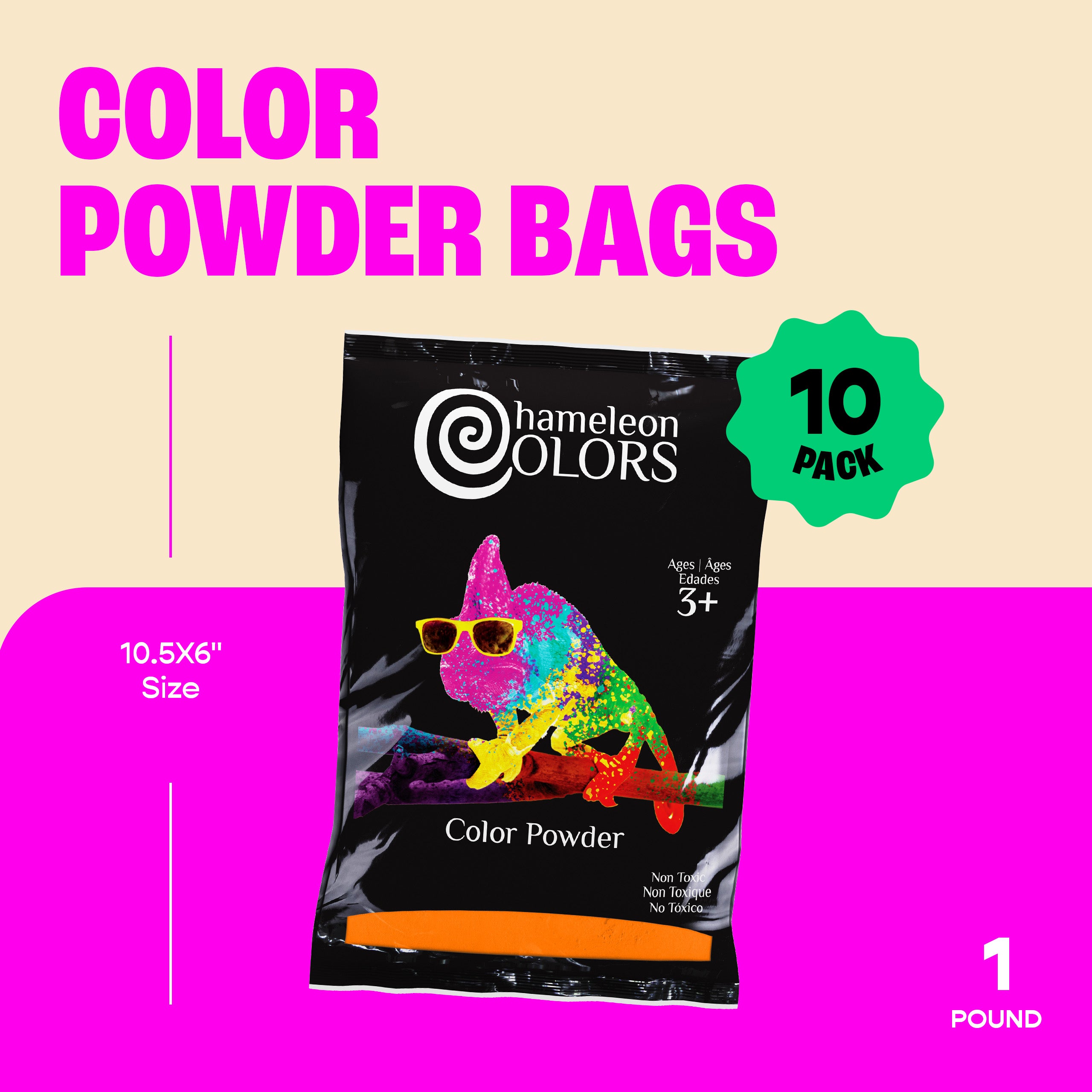 1lb Color Powder Bags – 10-Pack (10 lbs) | Chameleon Colors