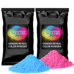 Gender Reveal Powder | 1 Pound Blackout Bags | 1 Pink & 1 Blue - Chameleon Colors