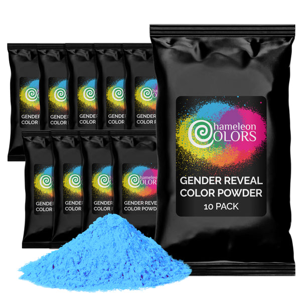 Blue Gender Reveal Powder – 70g Blackout Kit | Chameleon Colors