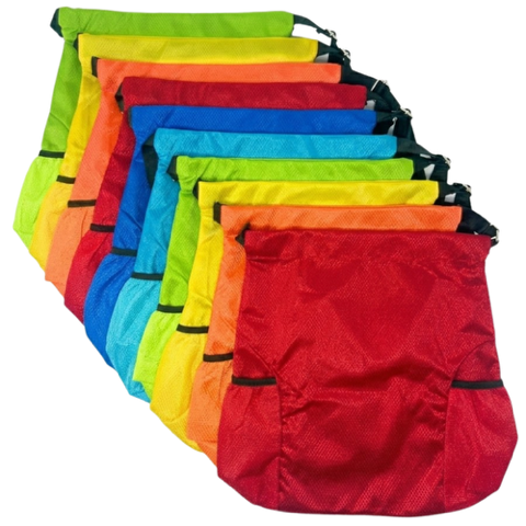 Color Run Drawstring Bag with Water Bottle Holder | 10 pack (Assorted
