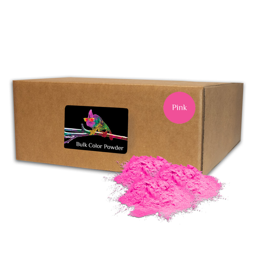 Chameleon Colors pink bulk color powder run