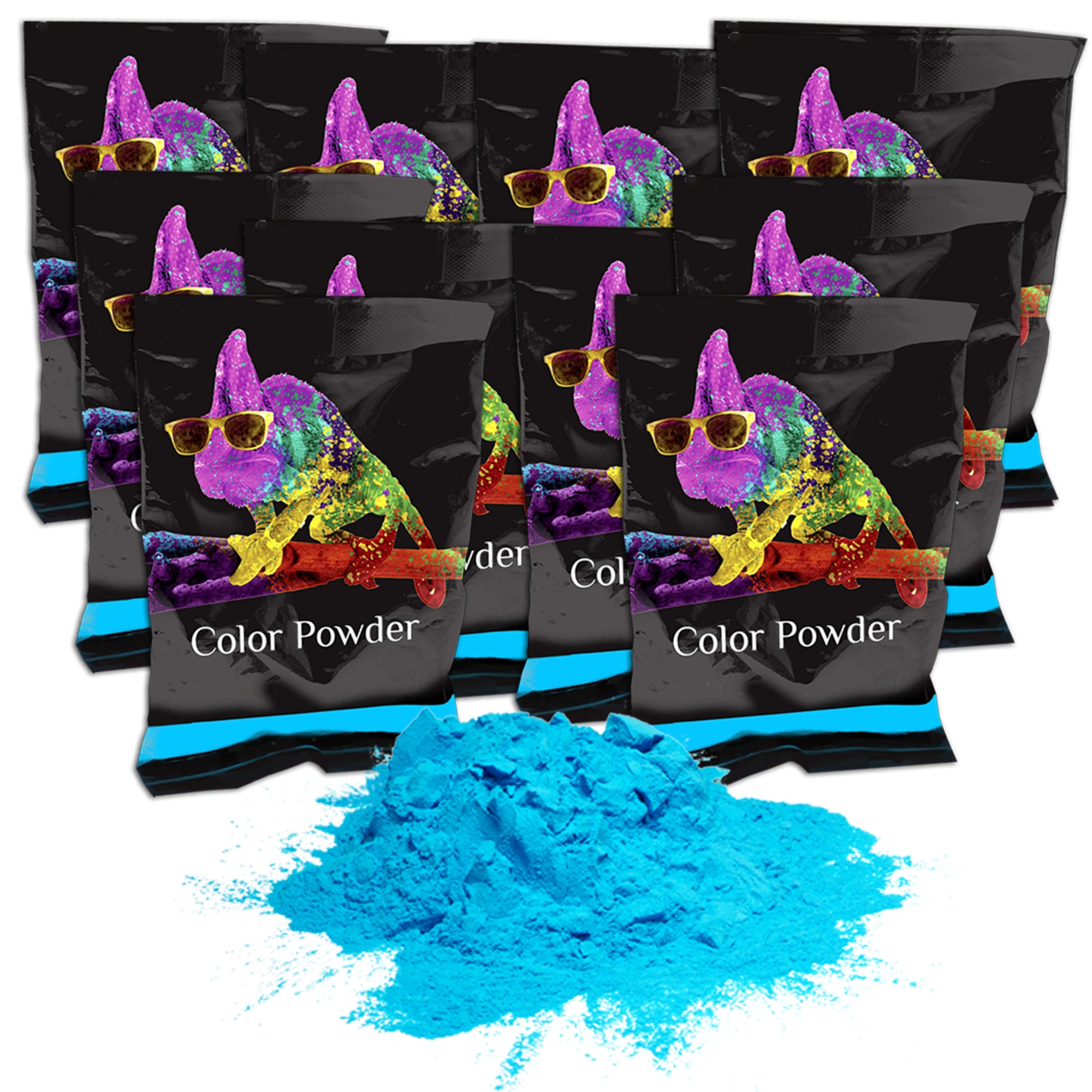 Gender Reveal Party Kit: 10 Bags Blue - Chameleon Colors