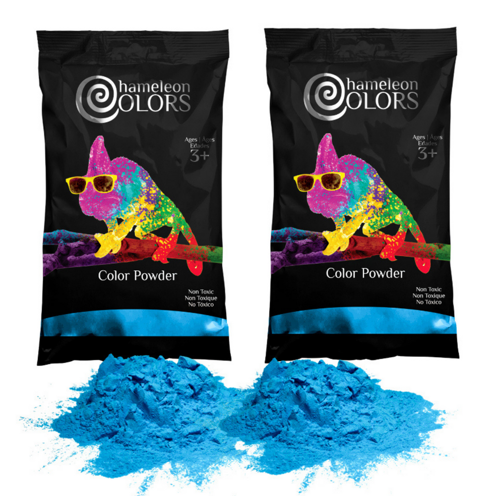 Chameleon Colors gender reveal blue color powder 1 lb