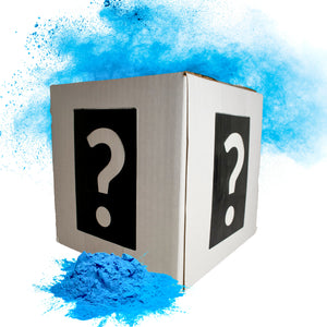 Chameleon Colors gender reveal color powder box blue