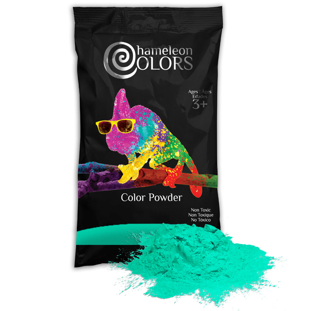 Chameleon Colors Holi color powder 1 pound bags aqua