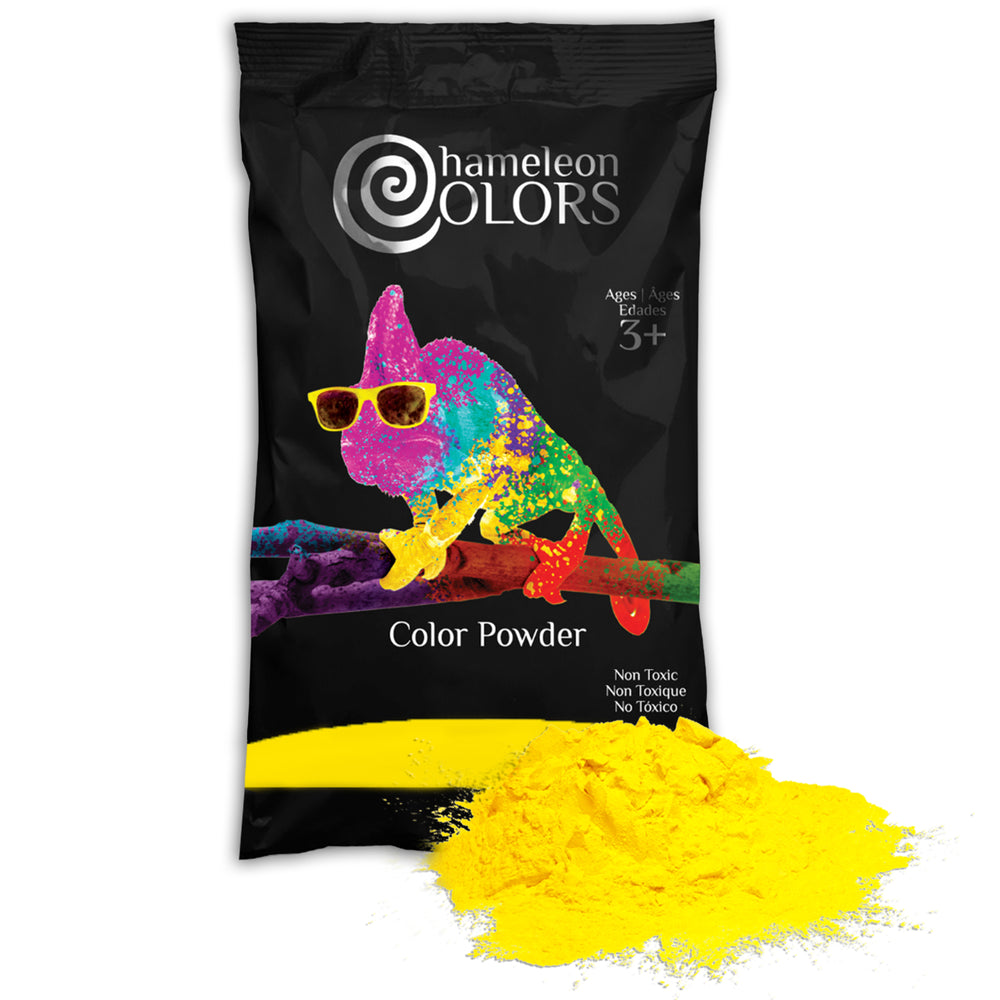 Chameleon Colors Holi color powder 1 pound bags yellow