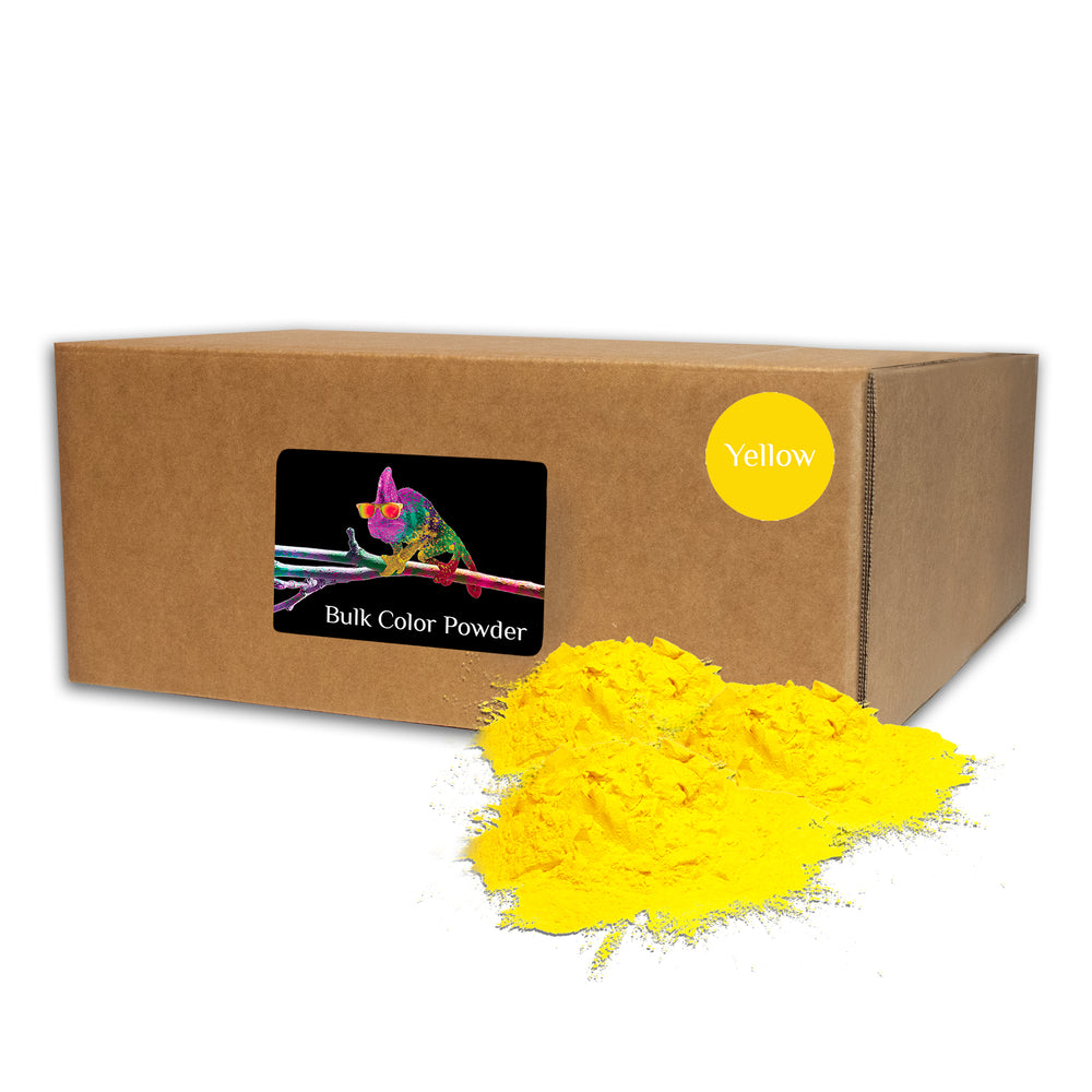 Chameleon Colors yellow bulk color powder run 